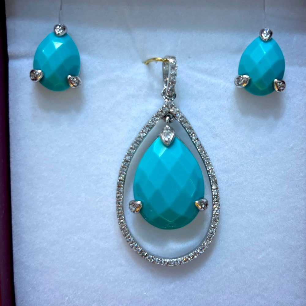 925 silver earring and pendant